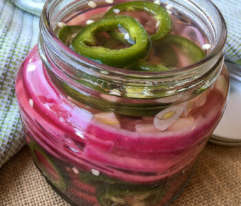 Pickled Jalapeno Peppers & Red Onion