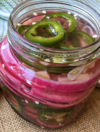 Pickled Jalapeno Peppers & Red Onion