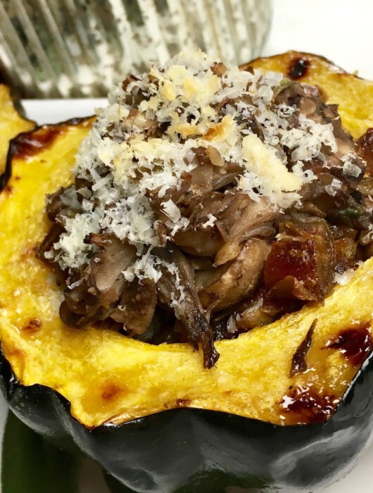 Portobello and Sage Stuffed Acorn Squash