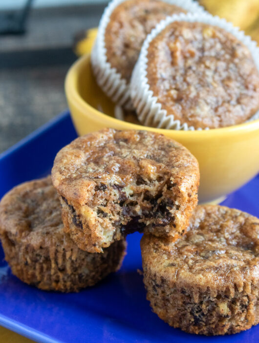 Healthy Banana Chocolate Muffins