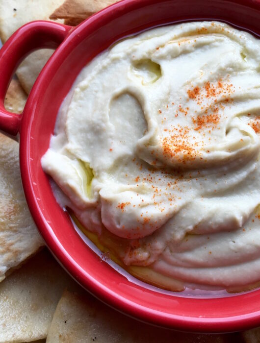 Vegan Bean Dip and Homemade Pita Chips