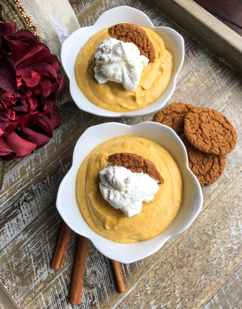 Creamy Pumpkin Mousse with Maple Whipped Cream