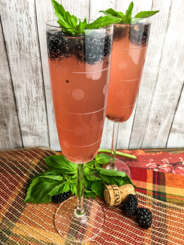 Vegan Blackberry Basil Cocktail