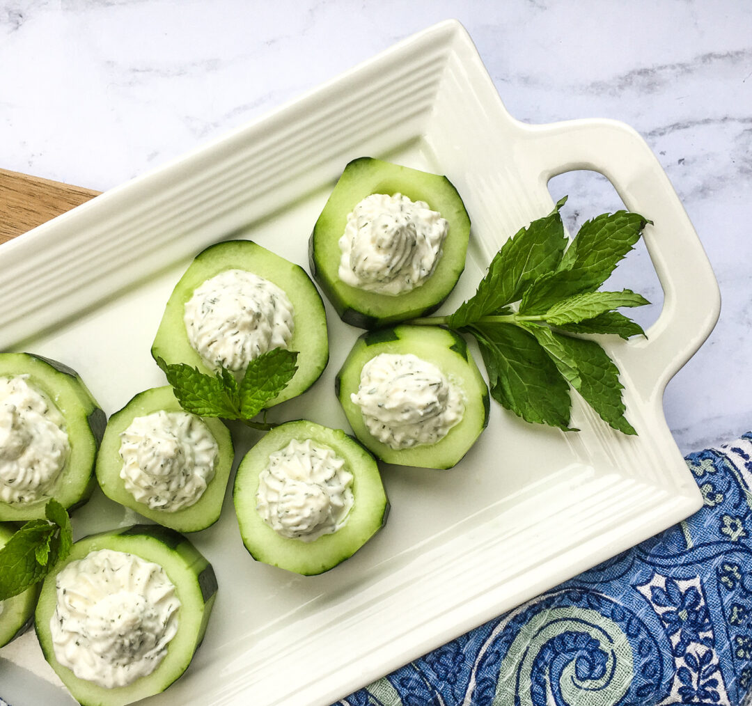 Cucumber Bites with Whipped Feta