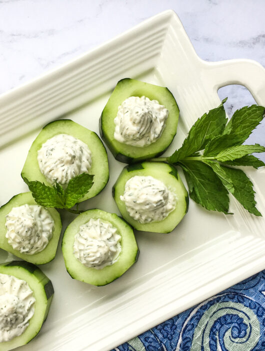 Cucumber Bites with Whipped Feta