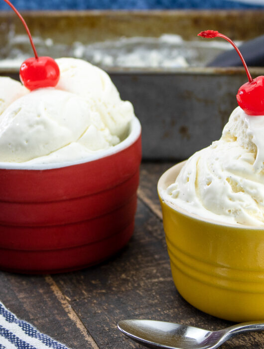 Churn-Free Vanilla Ice Cream