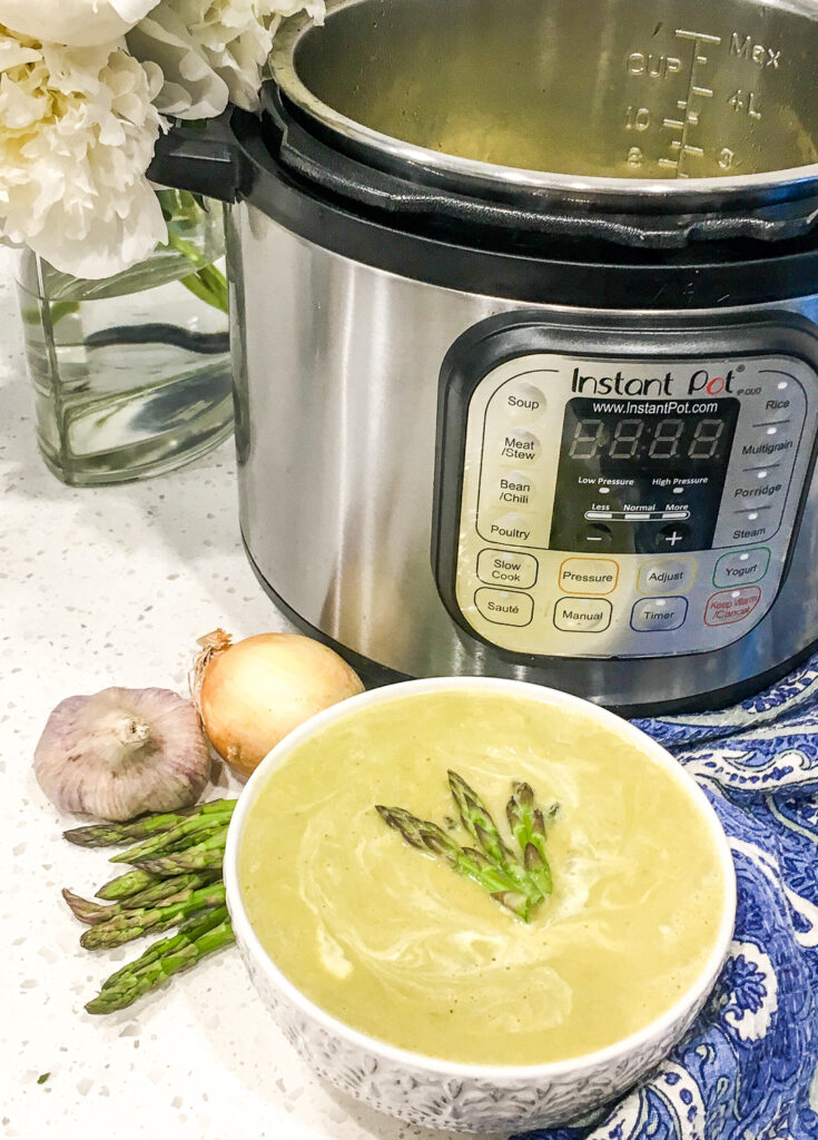 Vegan Instant Pot Cream Of Asparagus Soup