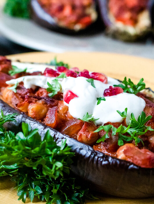 Vegan Stuffed Eggplant