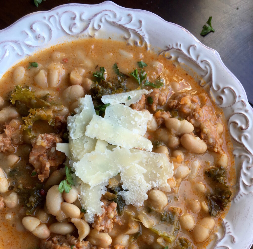Vegetarian Cannellini and "Sausage" Stew