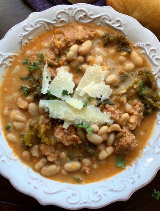 Vegetarian Cannellini and "Sausage" Stew