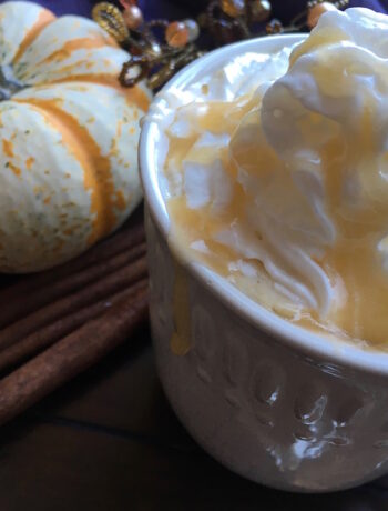 Crockpot Caramel Cider with Maple Whipped Cream