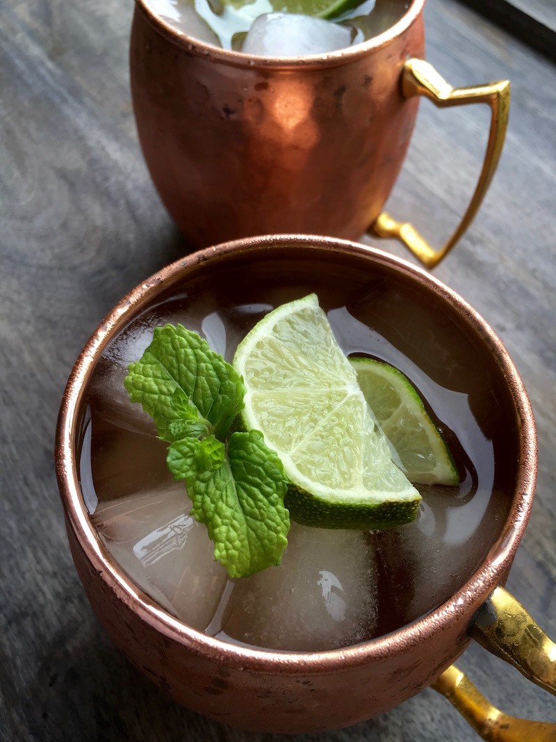 Moscow Mule with Ginger Simple Syrup